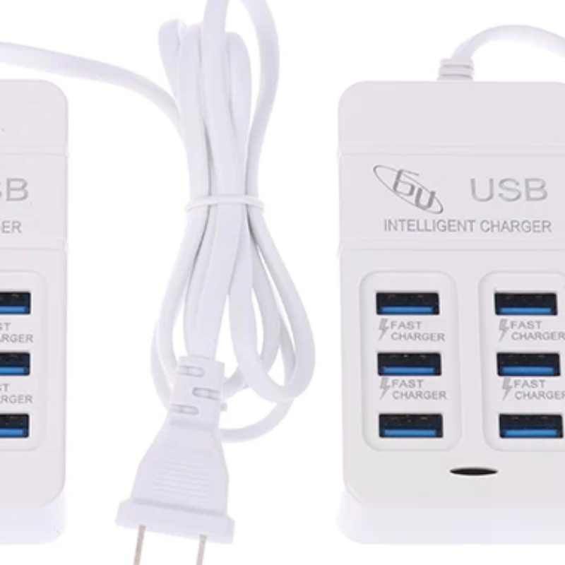 Multi Port Usb Hub - Cargador USB multipuerto de 6 puertos,