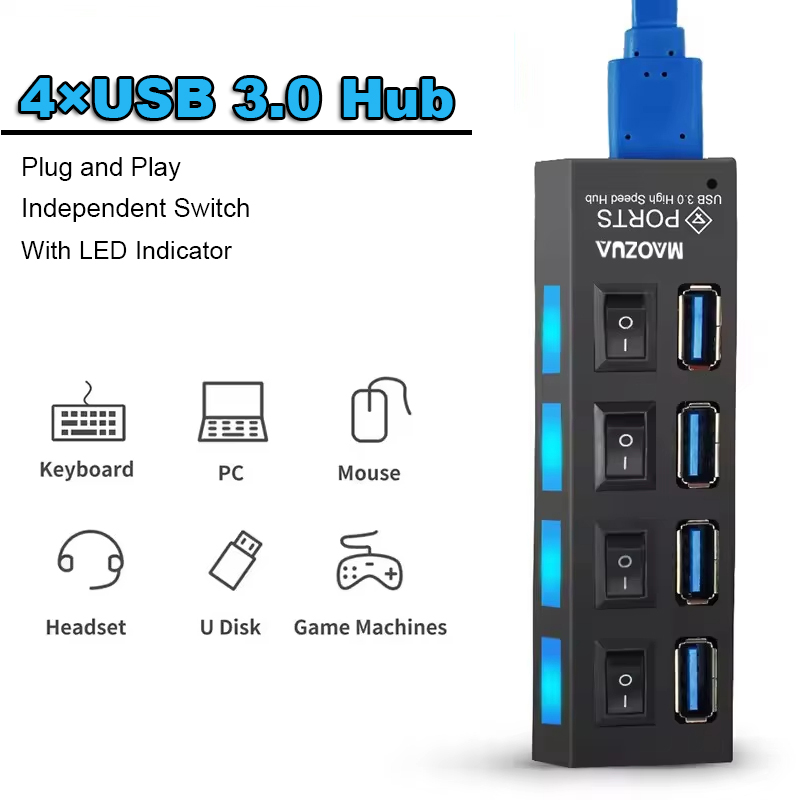 Multi Port Usb Hub - Alta velocidad 4 puertos USB HUB