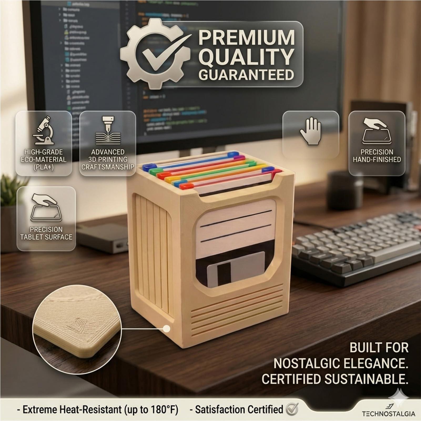 Office Tech For Home - Juego de Portavasos Retro Tech, Estante
