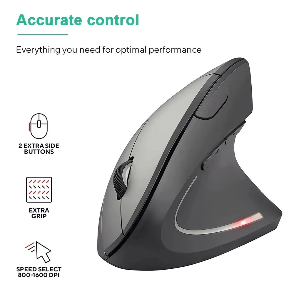 Ratón Vertical ergonómico 2,4  - Ergonomic Mouse Vertical reseña y precio