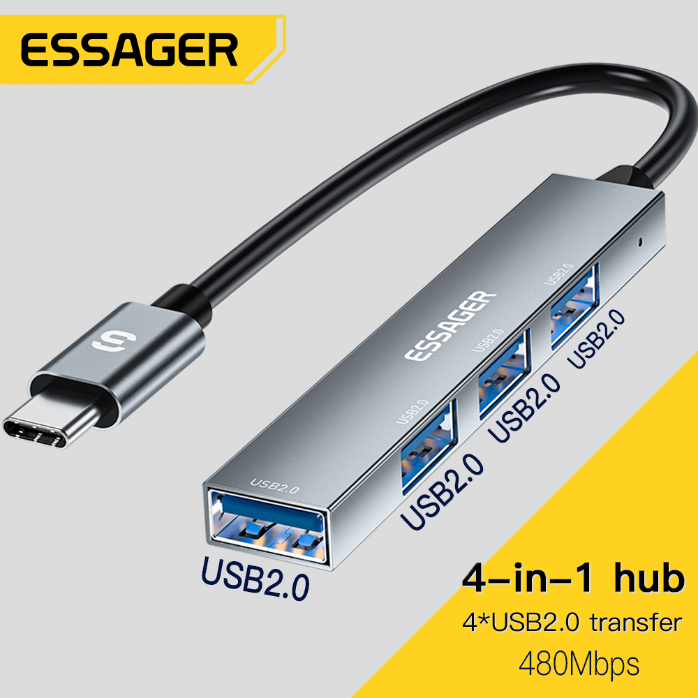 Essager 4 en 1 USB C Cable Hub - Multi Port Usb Hub reseña y precio