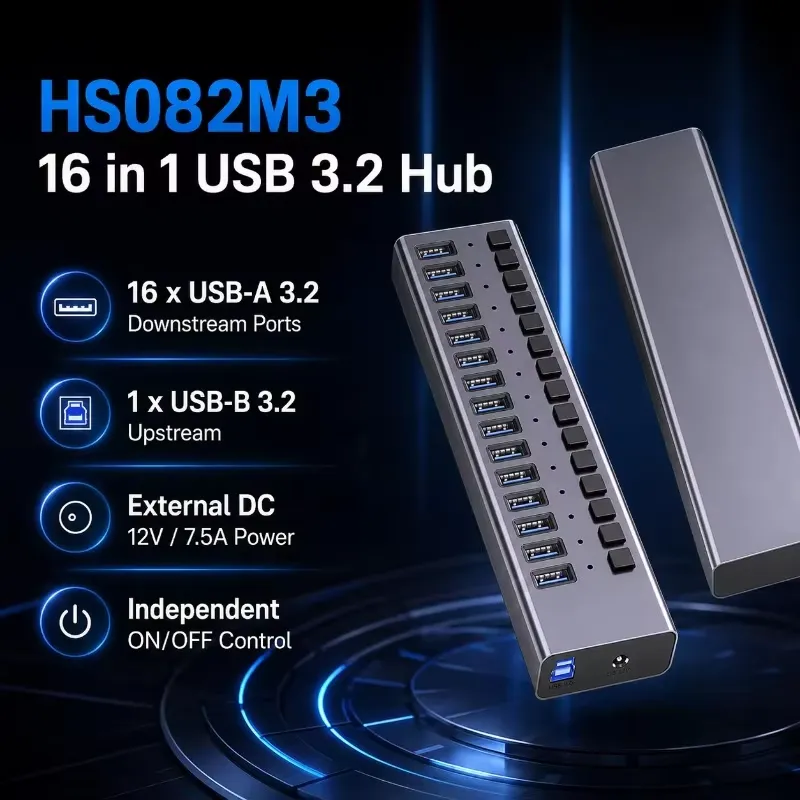 AP01, Hub USB 3.2 Gen2 de 16 P - Multi Port Usb Hub reseña y precio