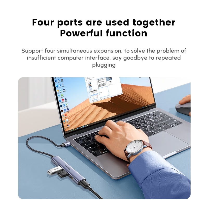 UGREEN USB Hub con 4 puertos U - Multi Port Usb Hub reseña y precio