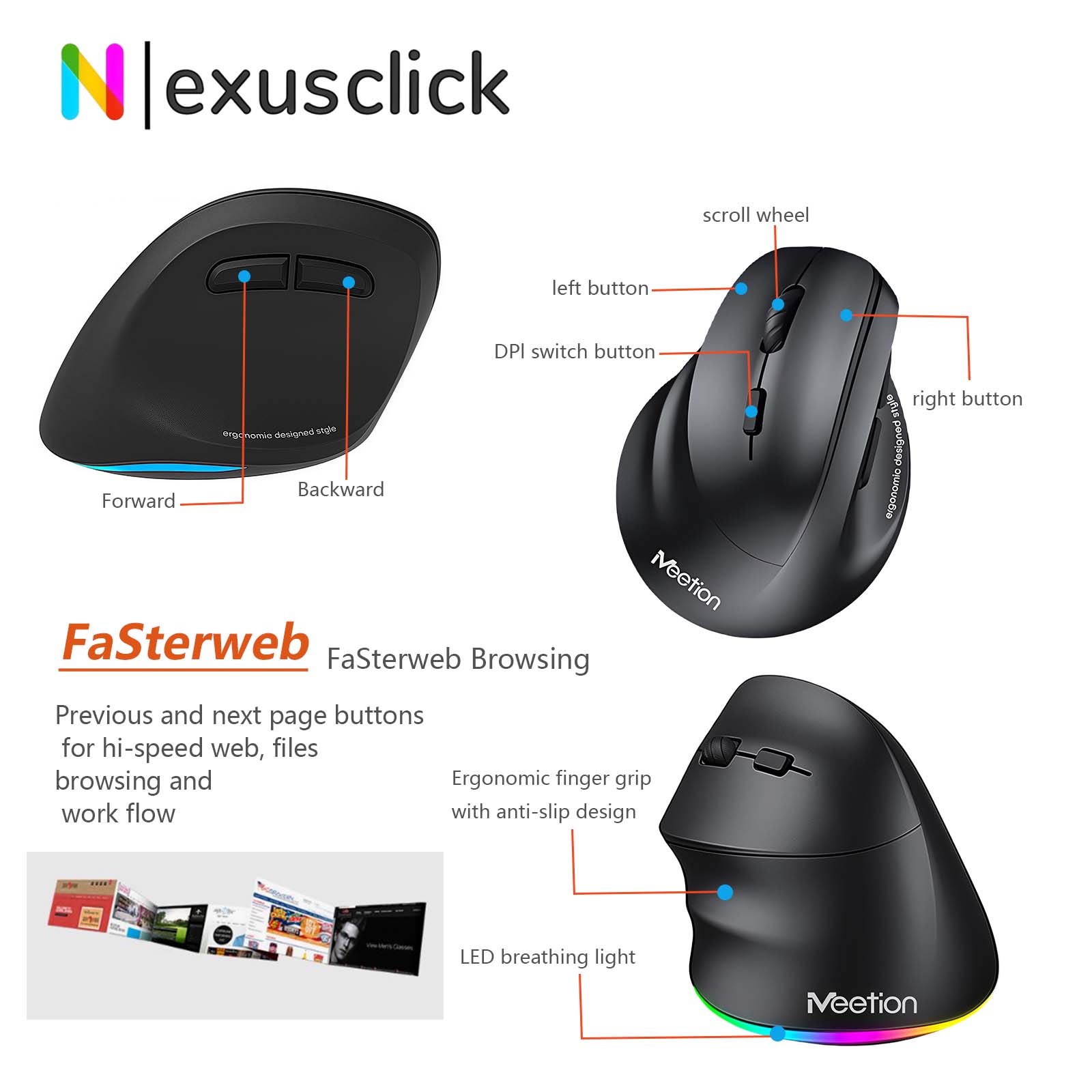Ratón Inalámbrico Vertical Erg - Ergonomic Mouse Vertical reseña y precio