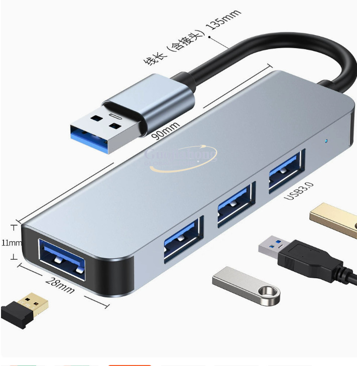 Hub USB-C de 4 puertos, superv - Multi Port Usb Hub reseña y precio