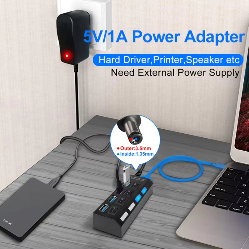 Alta velocidad 4 puertos USB H - Multi Port Usb Hub reseña y precio