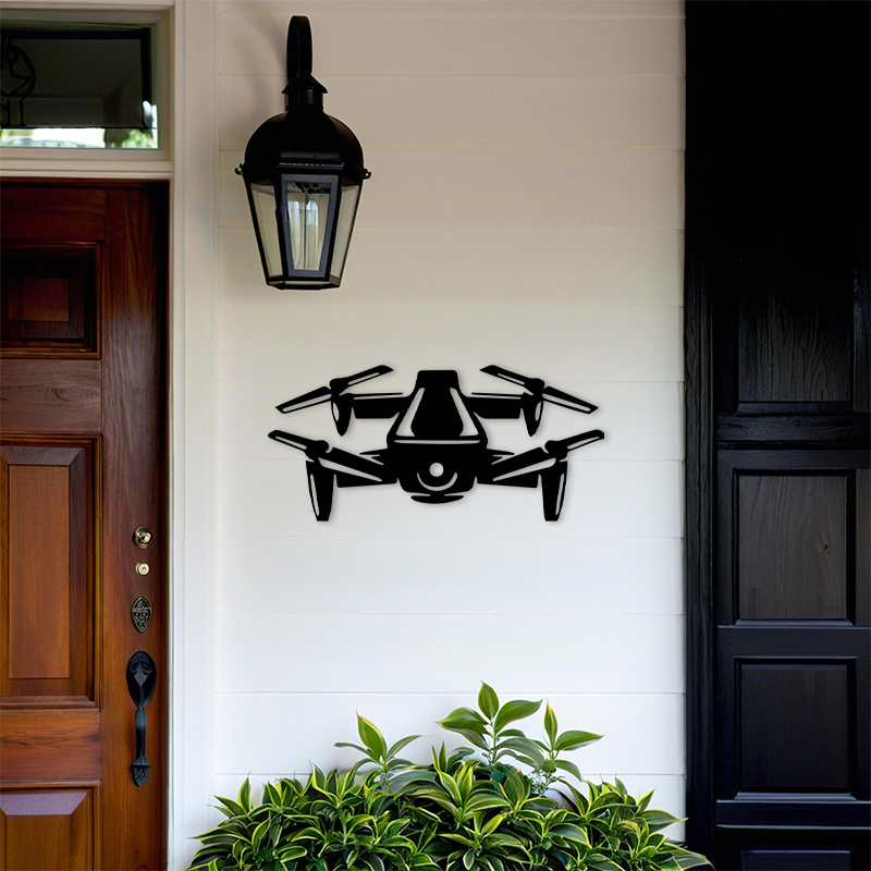 Moderna Silueta de Dron en Alu - Office And Tech reseña y precio