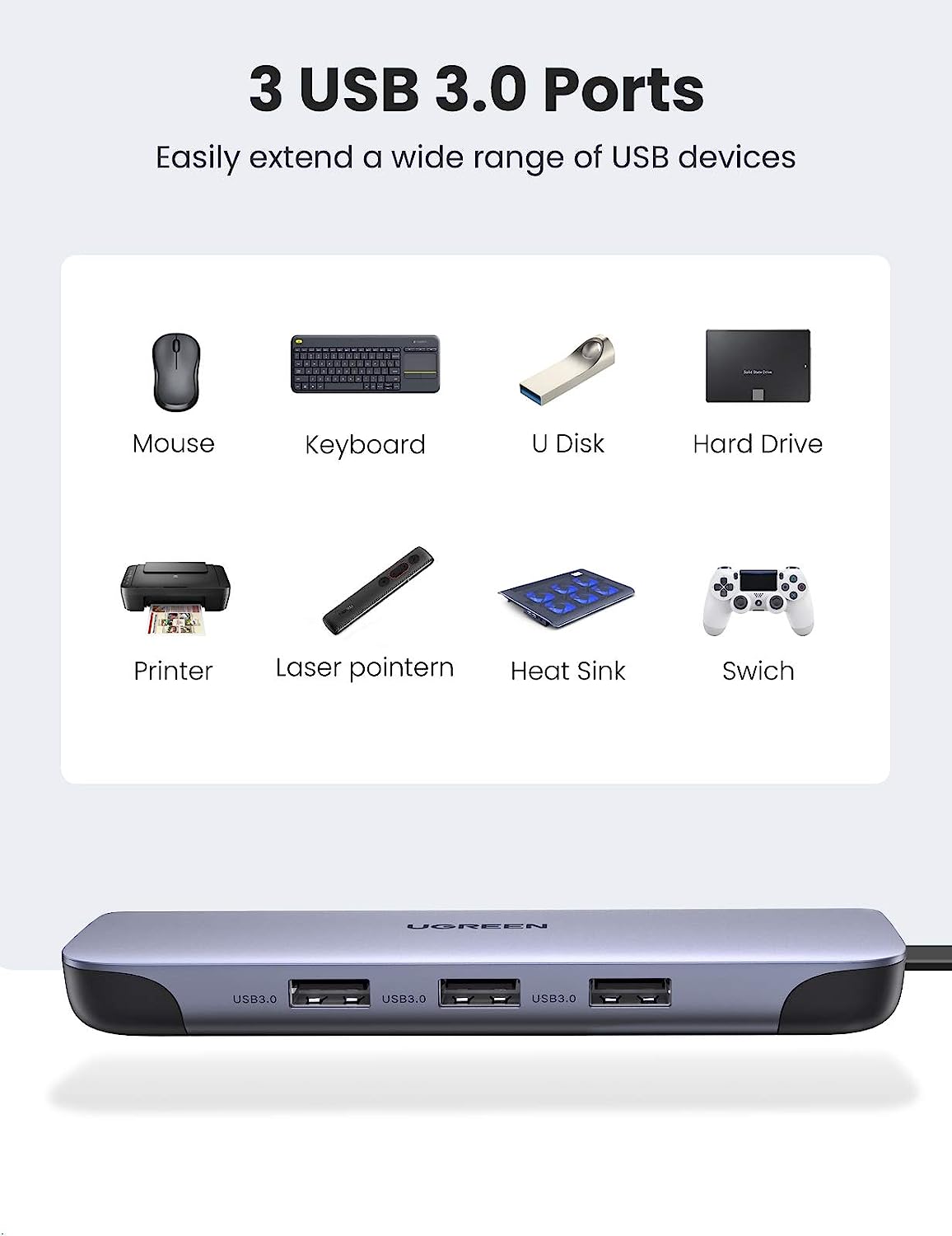 UGREEN USB C Hub 9 en 1 USB Ti - Multi Port Usb Hub reseña y precio