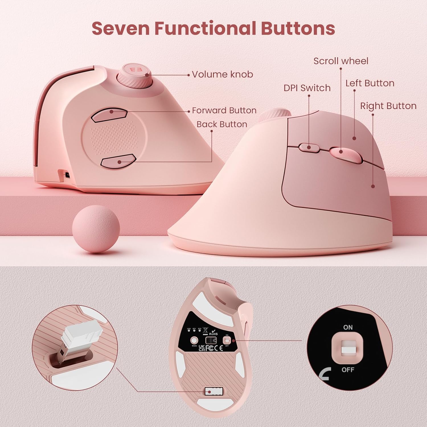 Ratón inalámbrico Seenda ergon - Ergonomic Mouse Vertical reseña y precio