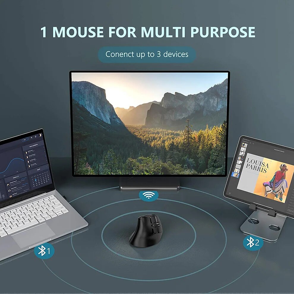 Ratón inalámbrico JOMAA 2,4G,  - Ergonomic Mouse Vertical reseña y precio